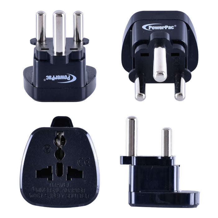 PowerPac Multi Adapter with 15A Plug – Multi Sockets, Travel Adapter, PT10BK