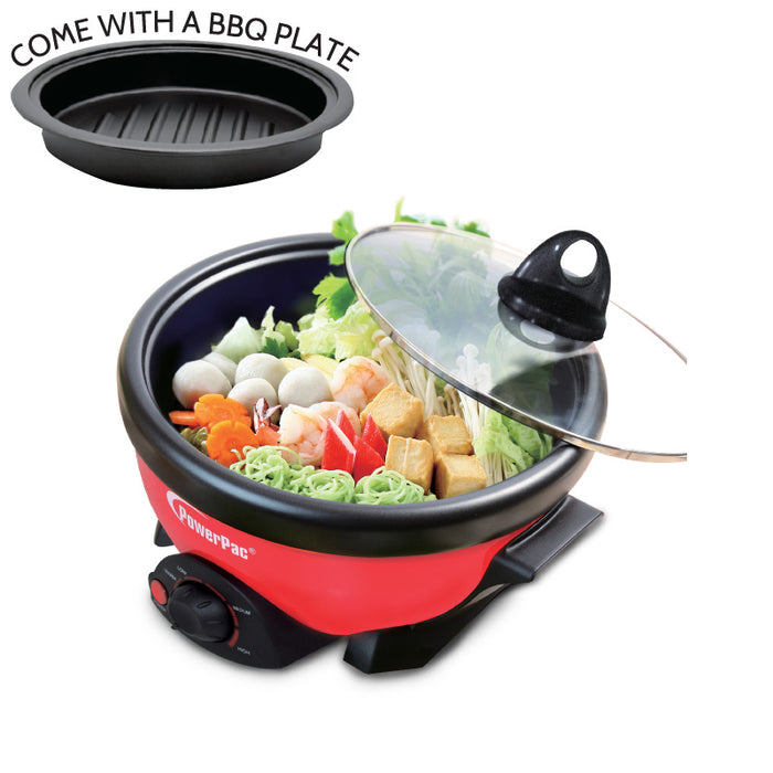 PowerPac Multi Cooker 1.1L 2in1 Steamboat/BBQ grill (PPMC182)