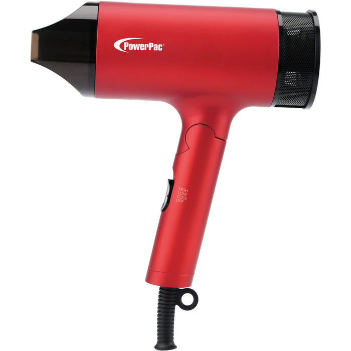 PowerPac Turbo Hair Dryer with cool air, Foldable Hair Dryer 1600W (PPH1600A)
