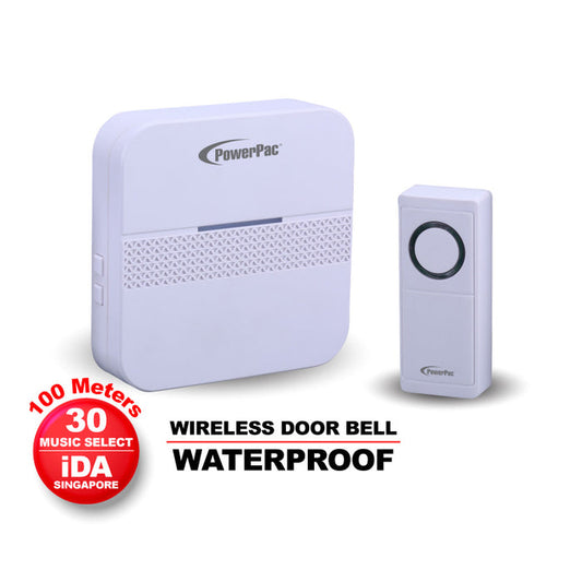 PowerPac Water proof Wireless Door Bell , Calling Bell, Caregiver Bell  (PP3232)