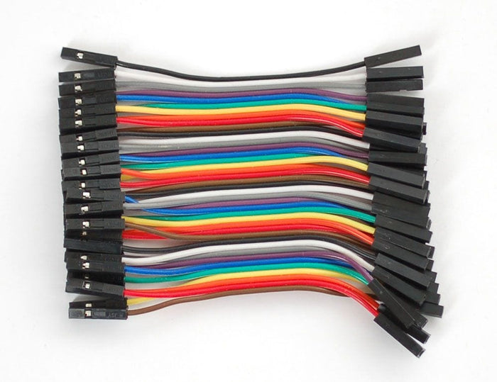 Premium Jumper Wires 40pk (Female/Female) 100mm by The Pi Hut - The Pi Hut
