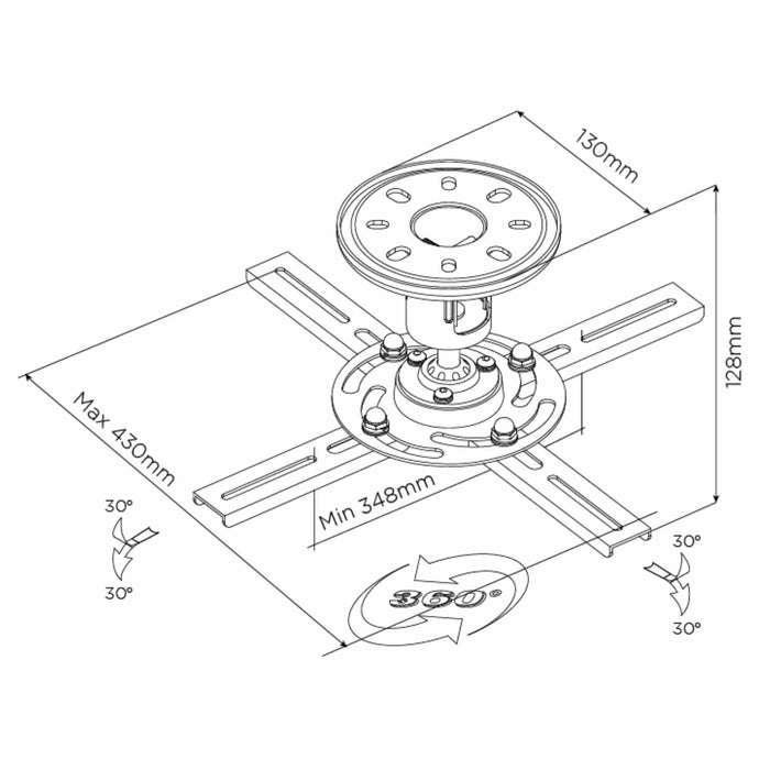 Projector Ceiling Mount Bracket by Tauris™ -Home Living Store - -