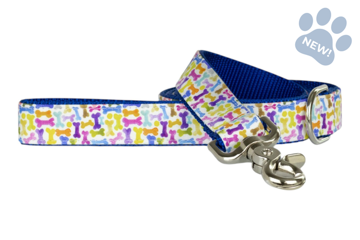 Puppy Party On Royal Blue Dog Leash - Crew LaLa
