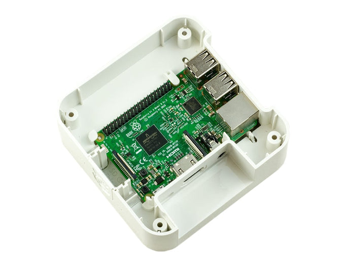 Quattro Case - Raspberry Pi VESA & HDD Case (White/Red) [discontinued] by OneNineDesign - The Pi Hut