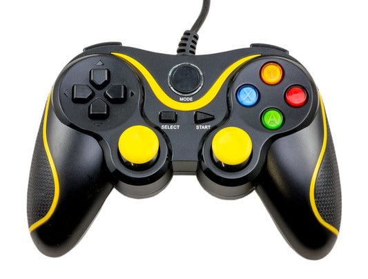 Raspberry Pi Compatible USB Gamepad (Yellow) [Discontinued] by ModMyPi - The Pi Hut