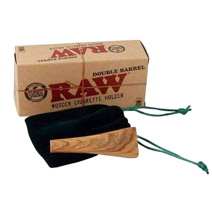RAW Double Barrel Wooden 1 1/4 Cigarette Holder