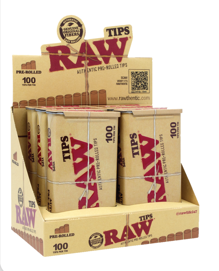 RAW Pre-Rolled Tips Tin 6ct