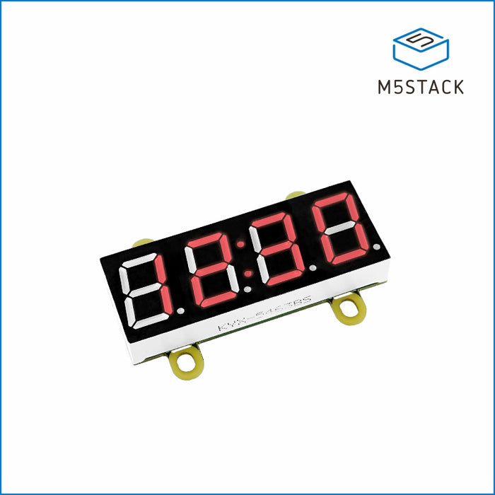 Red 7-Segment Digit Clock Unit - m5stack-store