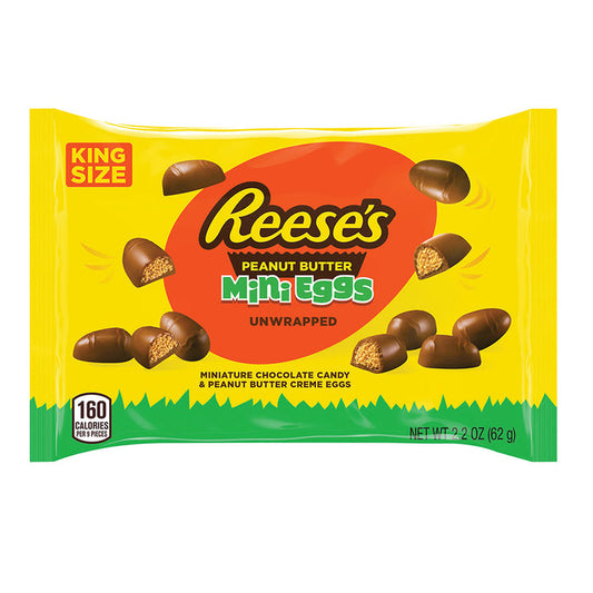 Reese's Unwrapped Peanut Butter Mini Eggs King Size Candy - 16 Count