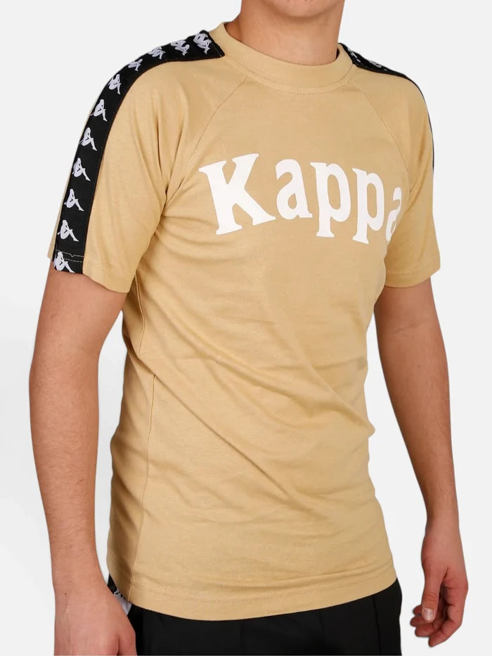 Remera Kappa 222 Banda Balima Beige-Negro