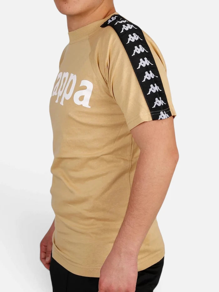 Remera Kappa 222 Banda Balima Beige-Negro