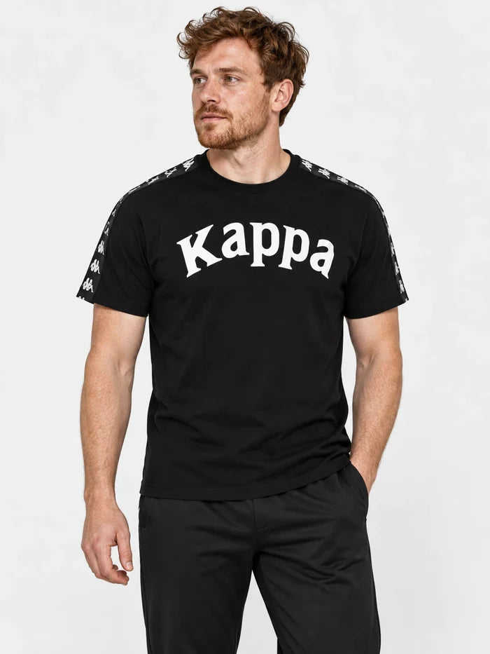 Remera Kappa 222 Banda Balima Negro-Blanco — vista principal