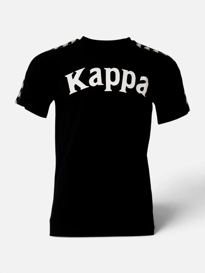 Remera Kappa 222 Banda Balima Negro-Blanco