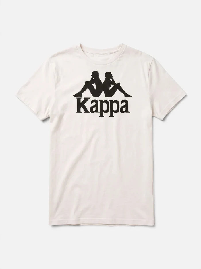 Remera Kappa Authentic Estessi Slim Blanco-Negro