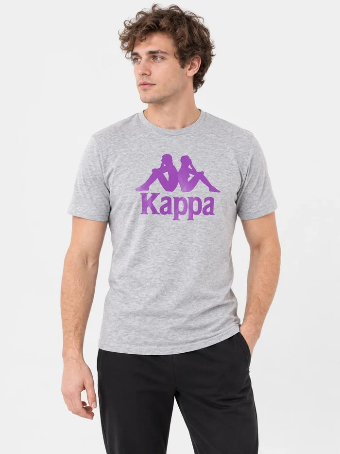 Remera Kappa Authentic Estessi Slim Gris Md Mel-Violet — vista principal