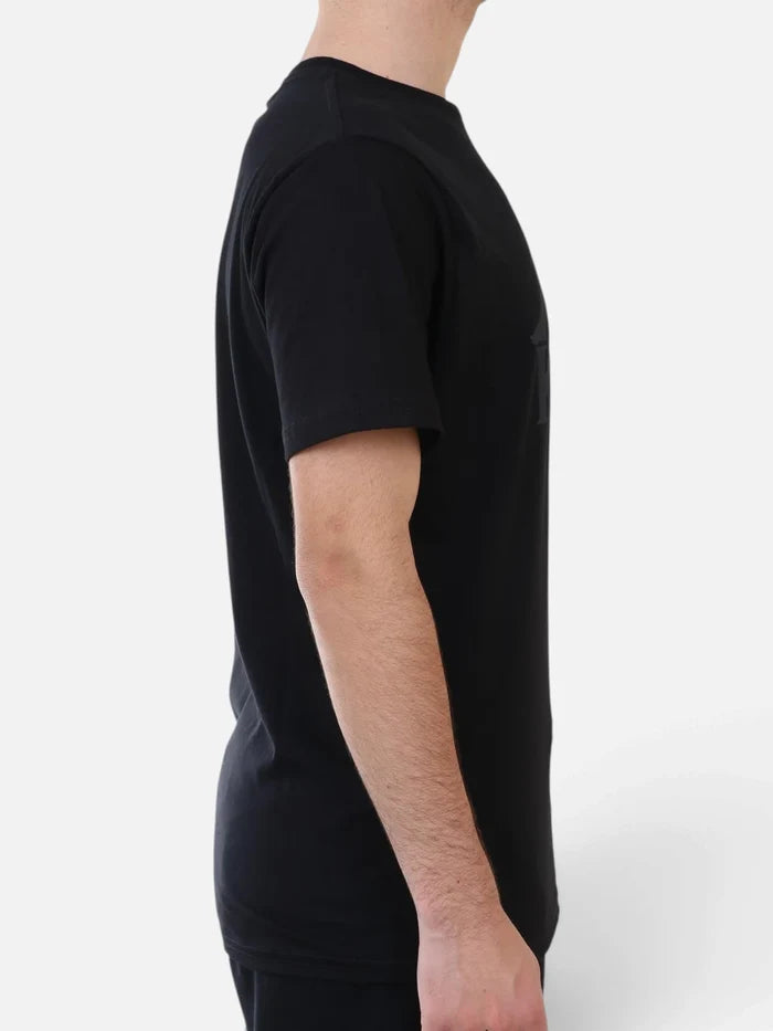 Remera Kappa Authentic Tahitix Negro