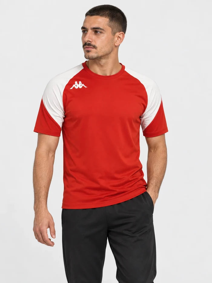 Remera Kappa Kappa4football  Loreto Rojo-Blanco — vista principal