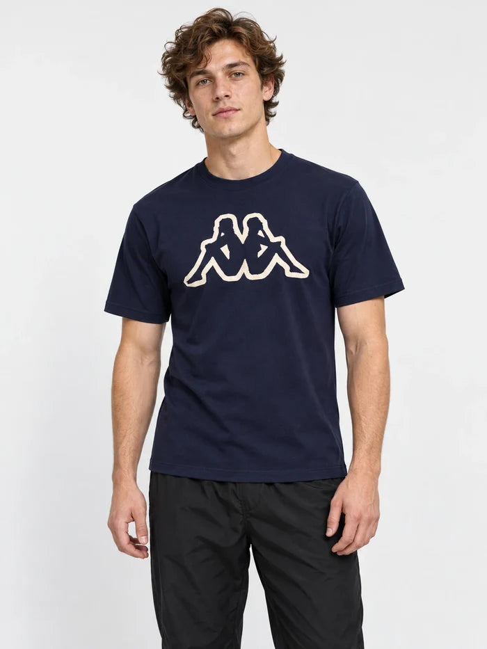 Remera Kappa Logo Syaro T-Shirt Azul Marine — vista principal