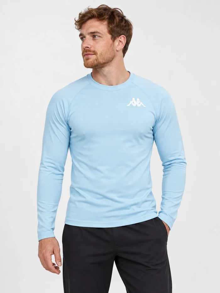 Remera Kappa Termica Soccer Celestial Azul-Blanco — vista principal