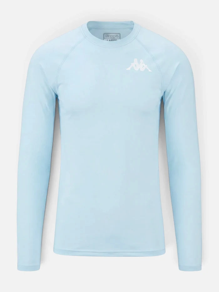 Remera Kappa Termica Soccer Celestial Azul-Blanco