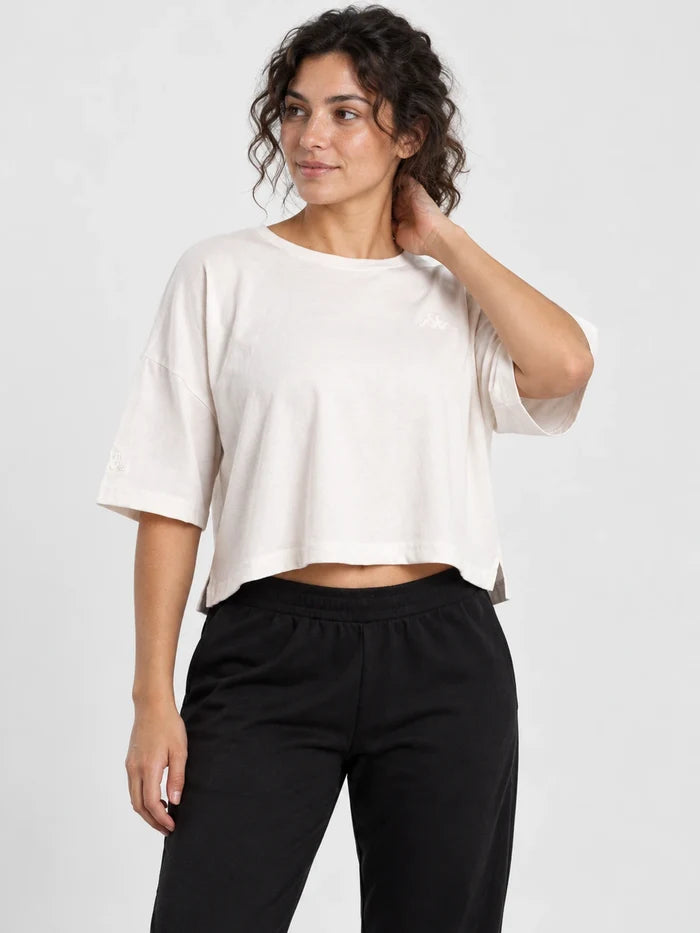 Remera Mujer Kappa Authentic Ghigax Blanco Antique — vista principal