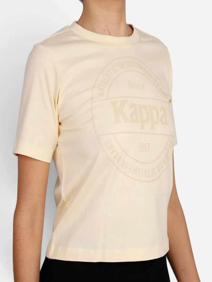 Remera Mujer Kappa Authentic Truks Beige Naturale