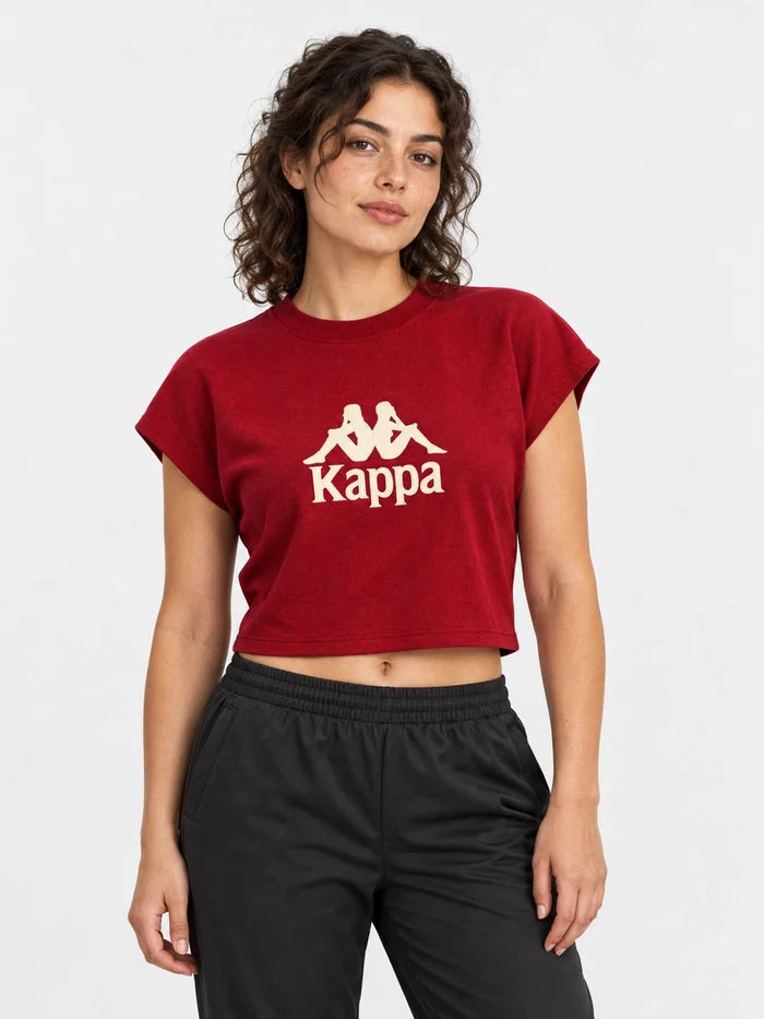 Remera Mujer Kappa Authentic Vetra Tee Bordo — vista principal
