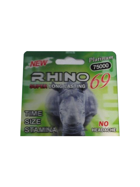 Rhino 69 75000 Platinum Dietary Supplement 1ct 24pk
