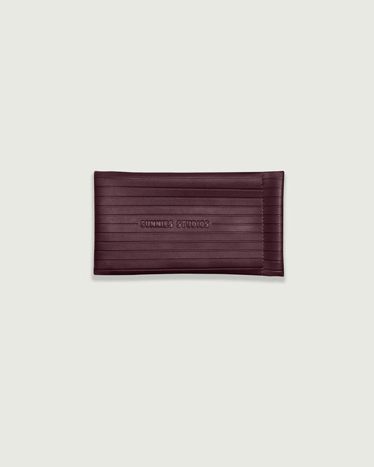 Robin::Ribbed Sac Eyewear case maroon  front