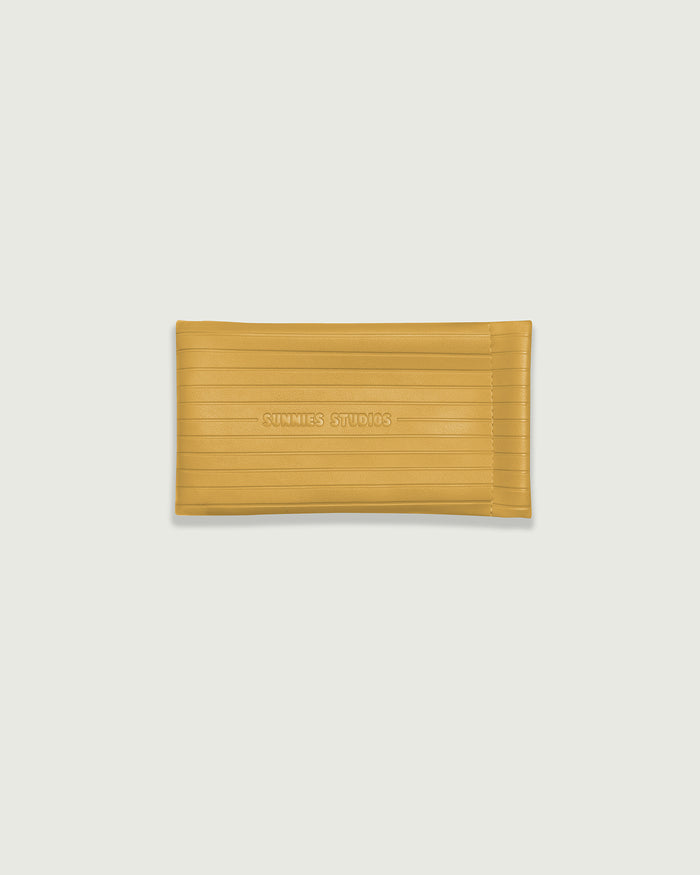 Daffodil::Ribbed Sac Eyewear case yellow  front