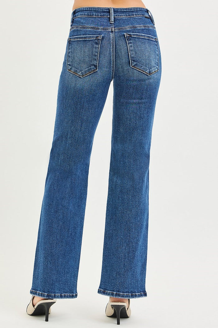 Risen Tummy Control Low Rise Bootcut Jeans