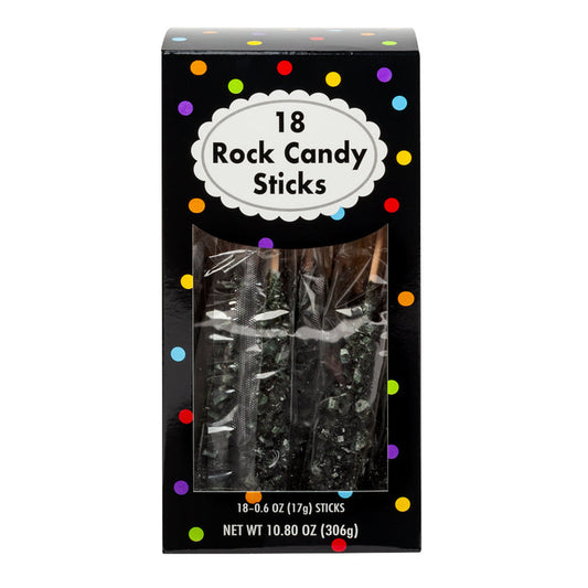 Rock Candy Black Wrapped Hard Candy - 4 Count