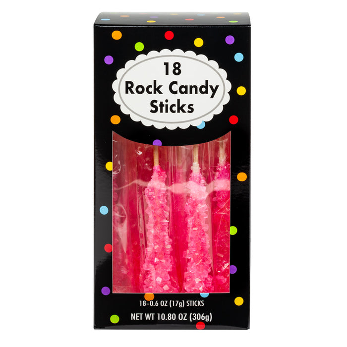 Rock Candy Bright Pink Wrapped Hard Candy - 4 Count
