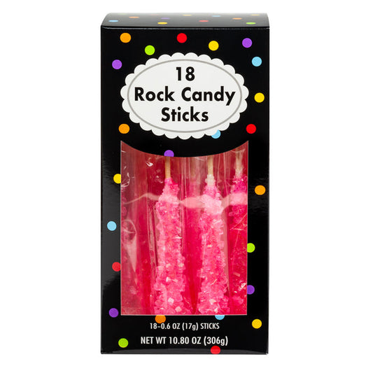 Rock Candy Bright Pink Wrapped Hard Candy - 4 Count