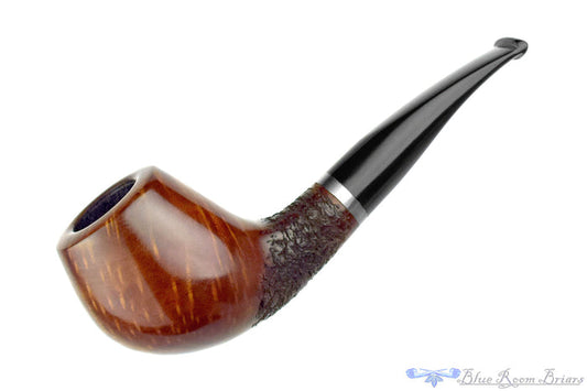 Blue Room Briars is proud to present this Ron Smith Pipe Bent Partial Rusticated Cobra with Acrylic