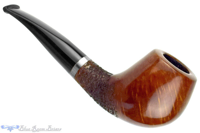 Blue Room Briars is proud to present this Ron Smith Pipe Bent Partial Rusticated Cobra with Acrylic