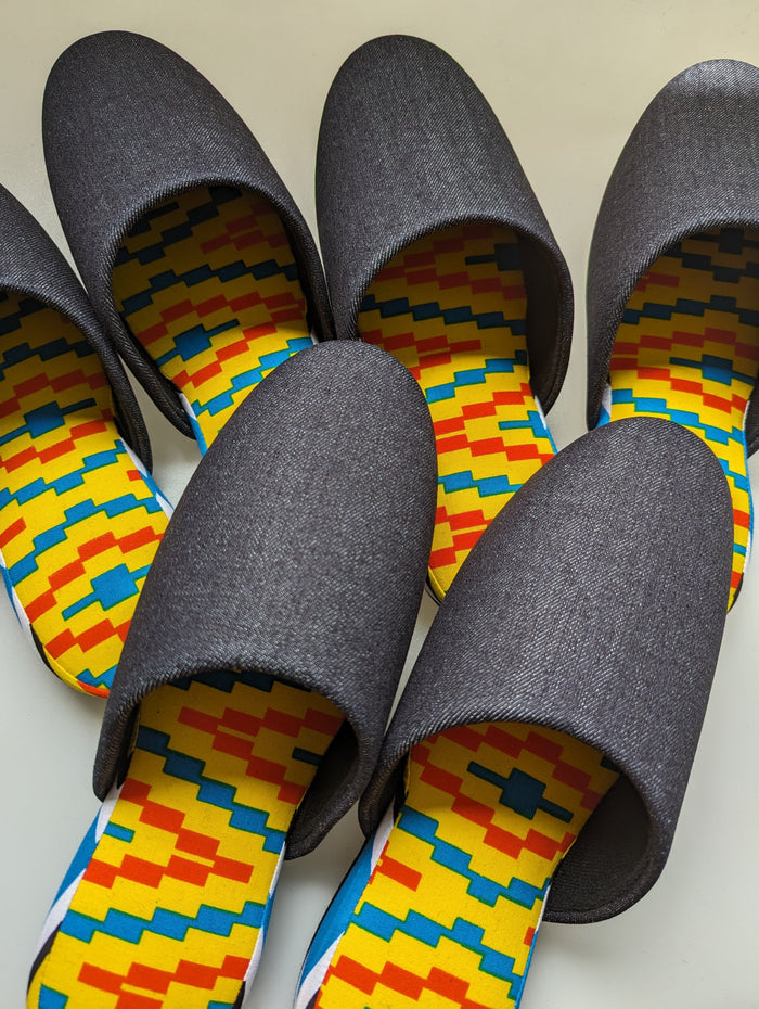 SALE Large | Denim Mix Slippers 2023AW-L03 - Heiwa Slipper