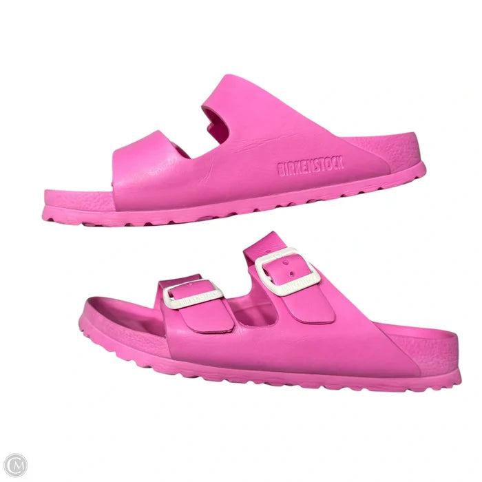 Sandals Flats By Birkenstock In Pink, Size: 5