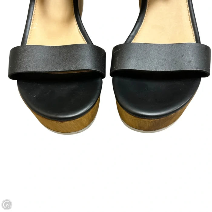 Sandals Heels Platform By Steve Madden In Black & Tan, Size: 11