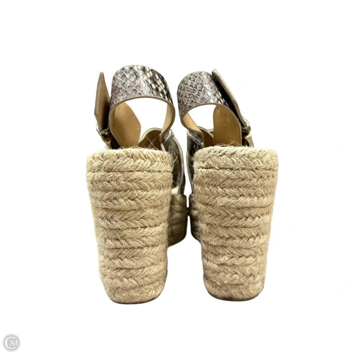 Sandals Heels Wedge By Marc Fisher In Snakeskin Print, Size: 6
