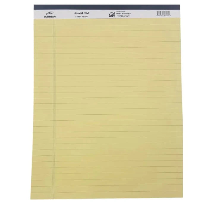 Scholar, Ruled Writing Pad, Letter Size, White - 70474100385 Pie's Variety Store