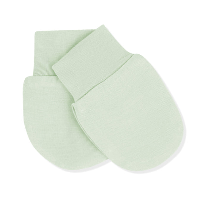 Product photo of the Scratch Mitten in Basil one on top of the other