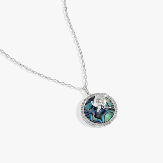 Sea Turtle and Abalone Adjustable Necklace