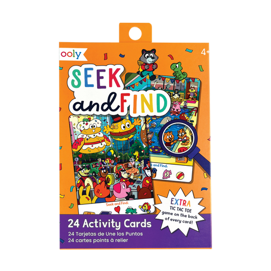 OOLY Seek and Find Paper Games activity card set front of packaging