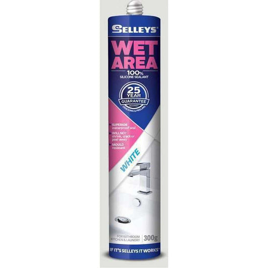 Selleys Wet Area Silicone Sealant White 300g