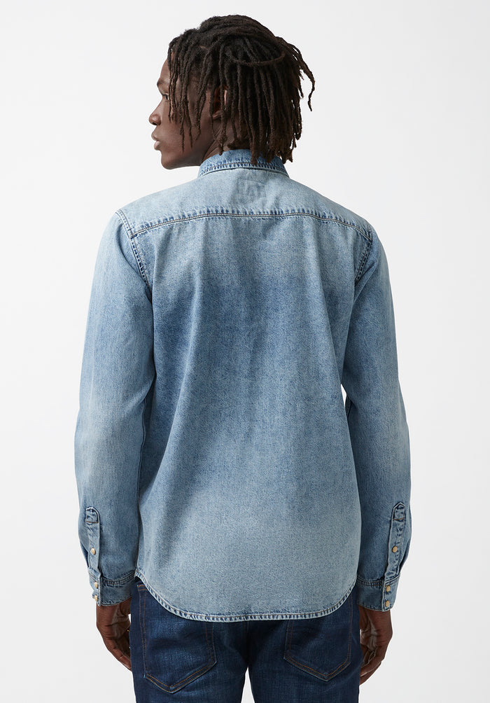 Buffalo Men Shirts Navy Woven Woven Long Sleeve