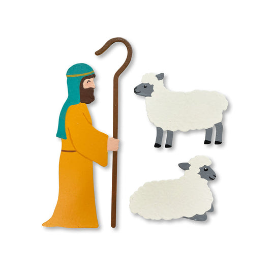 Shepherd & Sheep Magnets S/3
