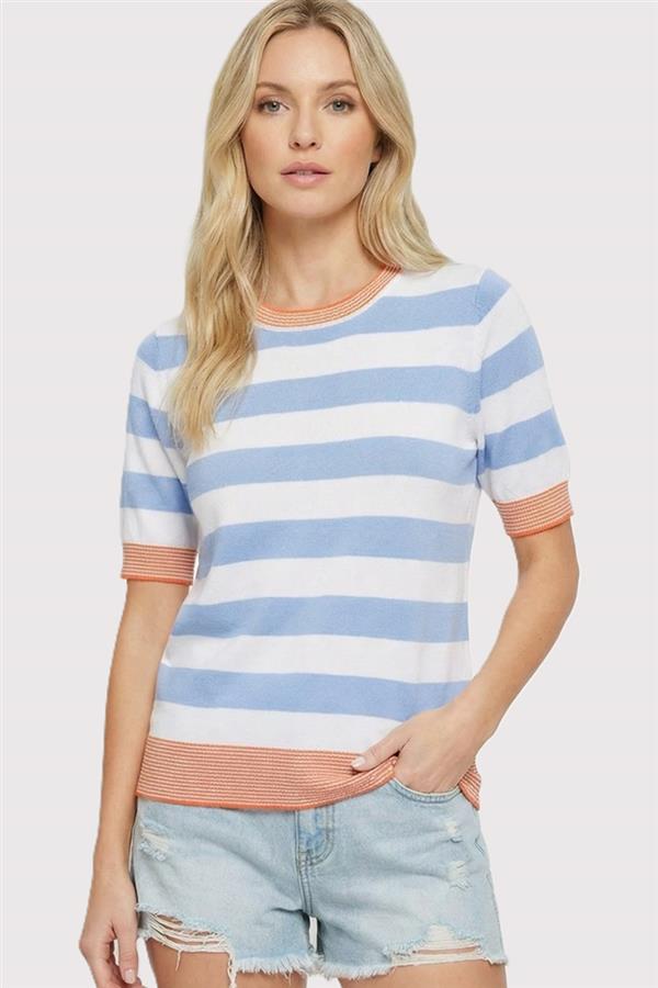 Short Sleeve Bold Stripe Crew FINAL SALE