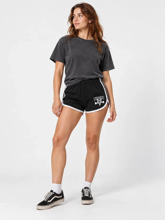 Short Thrasher Skategoat Mujer Negro — vista principal