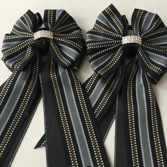 🤩 Show Bows: Hampton Stripe Black
